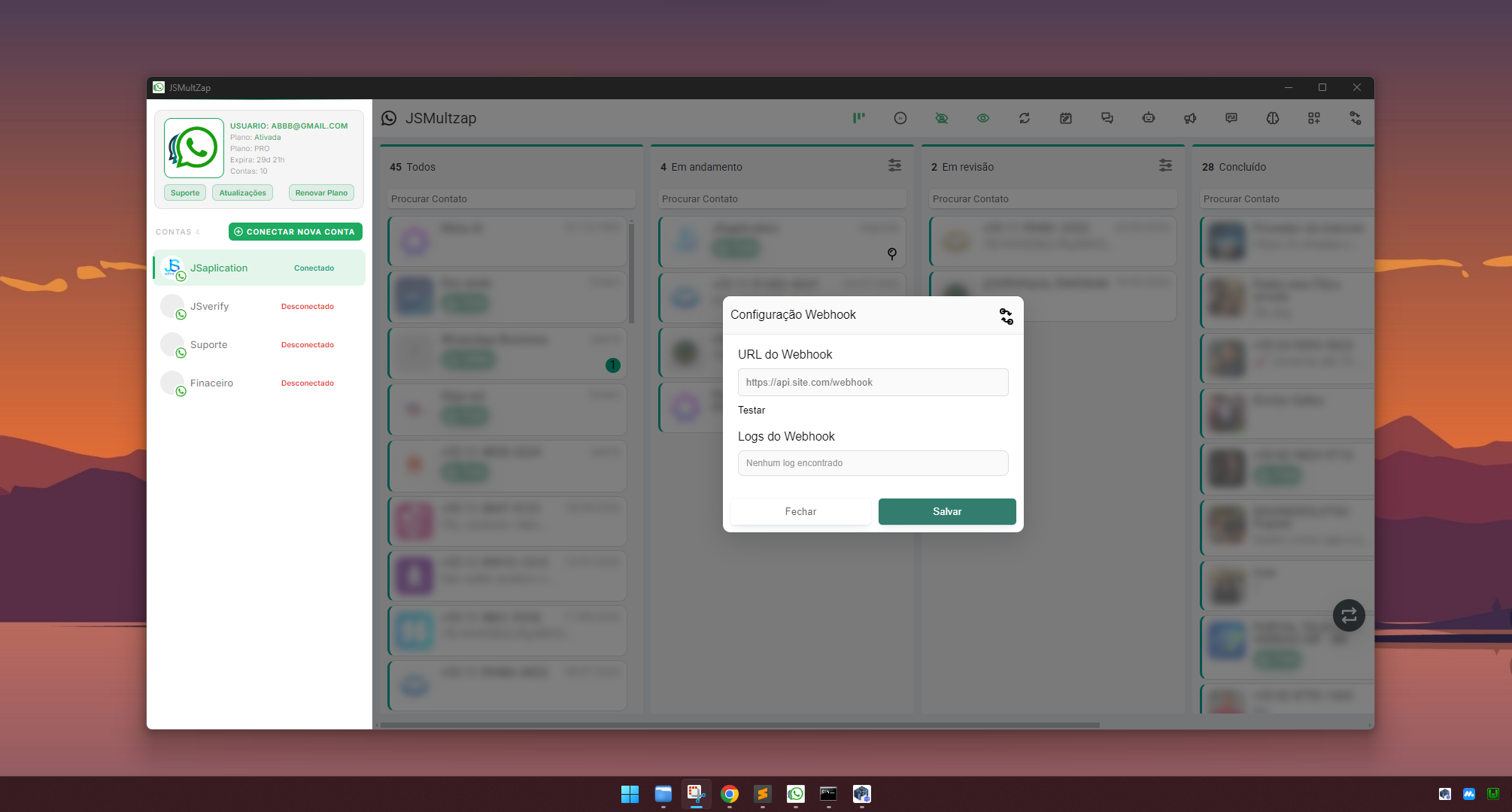 Conexão com Webhook